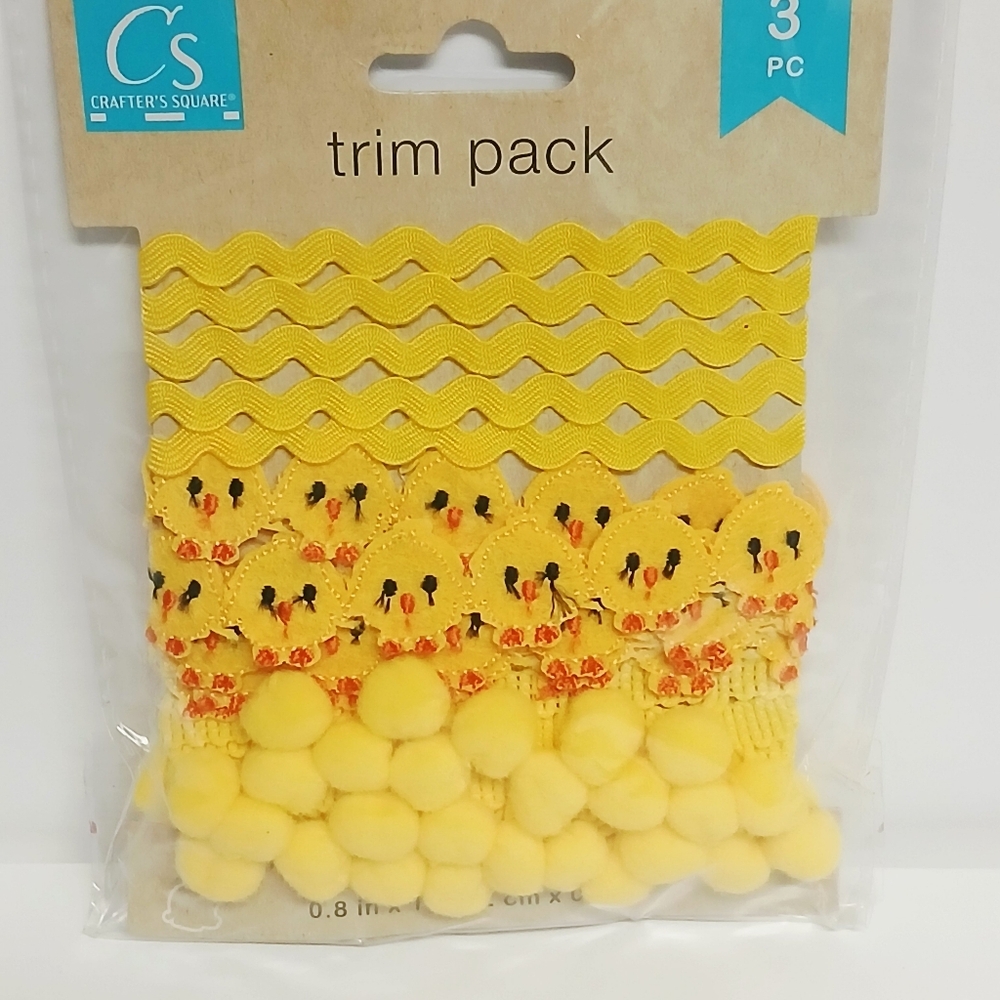Crafter's Square Yellow Spring Chick Ribbon Trim - Picture 2 of 5